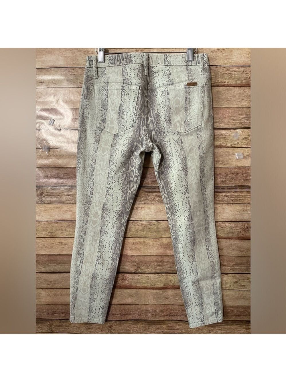 JOE'S Women’s High Water Mint/Gray Snake-print Ankle Skinny Jeans Size: 27